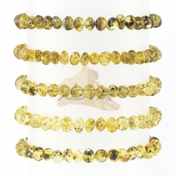 Green baroque amber bracelet